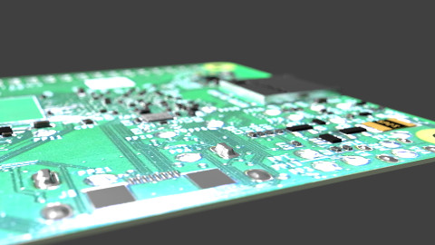 render of the underside of the 3d raspberry pi