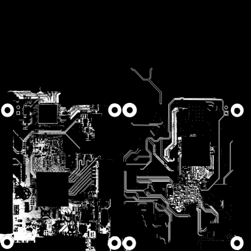 black and white trace map for a raspberry pi 3b