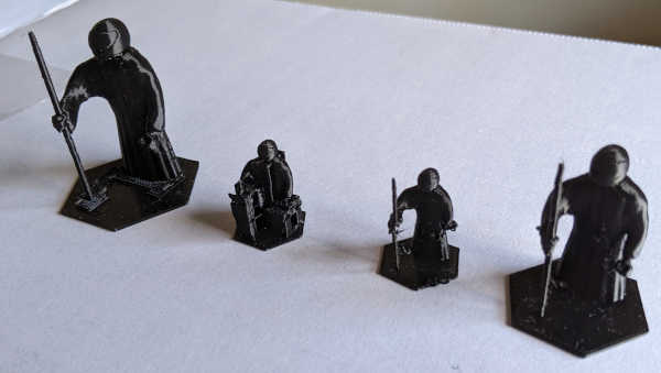 3D printed monk x4