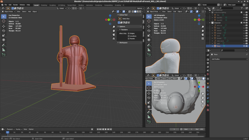 screenshot of blender monk stage 3