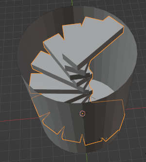 screenshot from blender of basic dice tower