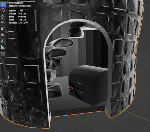 dice tower object in 3d