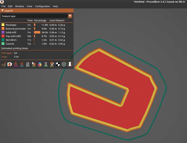 prusa screenshot of light pull struct