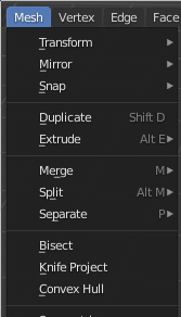 Screen capture Blender Mesh knife project