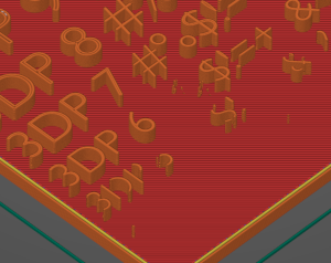 screen capture Prusa slicer text size printing test - normal sliced