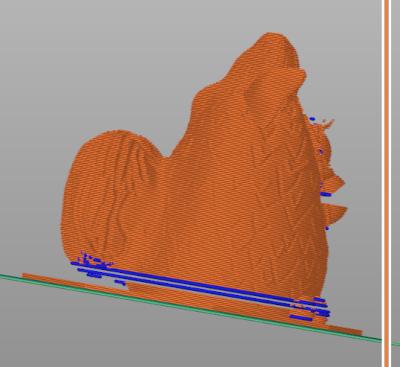 Prusa slicer showing hole in Furby mini