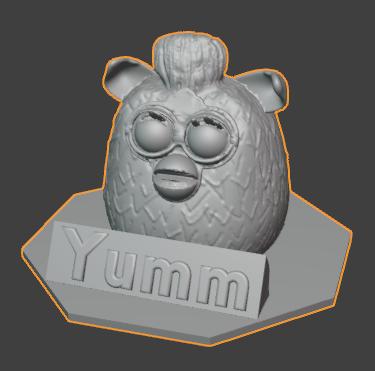 Furby model in blender