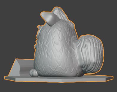 Furby model in blender - rear