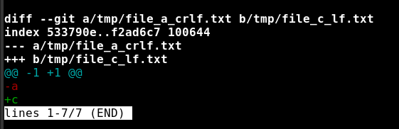 git diff output hiding extraneous CR