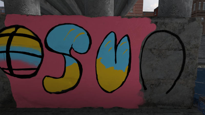 Kingspray graffiti tests in the underpass location - Oculus quest 2 - almost done