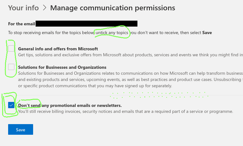 screenshot of microsoft dark patterns