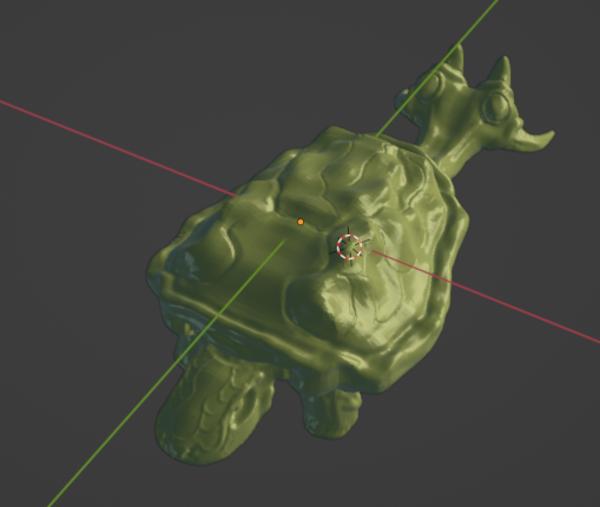 ankylosaurus Jade matcap blender screenshot