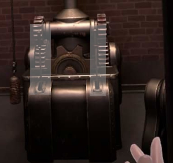 VR screen capture Myst levers