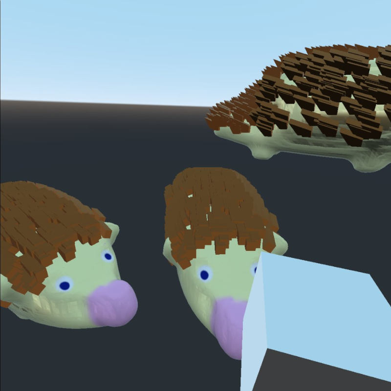 Screen capture from Oculus Quest 2 of Godot game with basic 3D objects