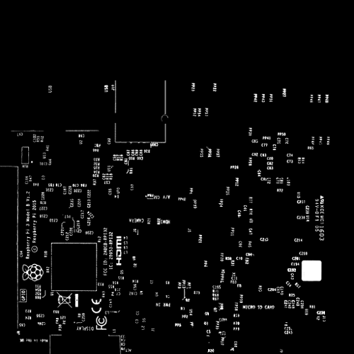 black and white height map for a raspberry pi 3b