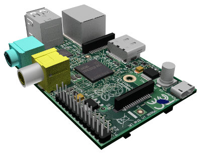 3D render or raspberry pi model B