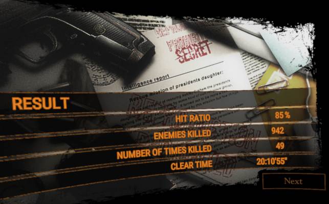 resident evil 4 completion stats