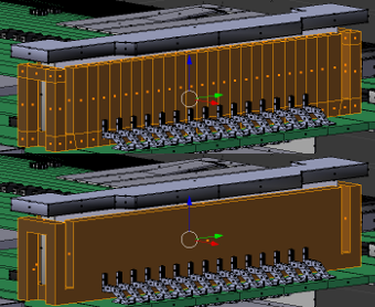 two screenshots showing blenders limited dissolve