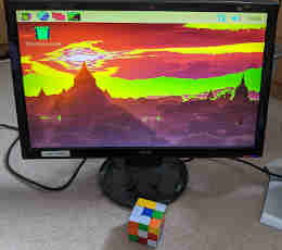 Raspberry Pi OS on VGA monitor with really bad colours