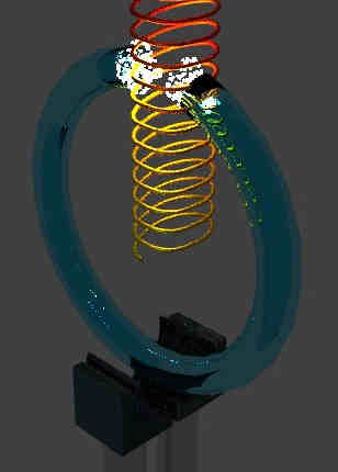 3d render of wire spring