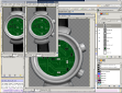 screen shot of inkscape with circuit board layout